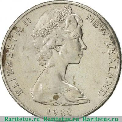 10 центов (cents) 1982 года   Новая Зеландия