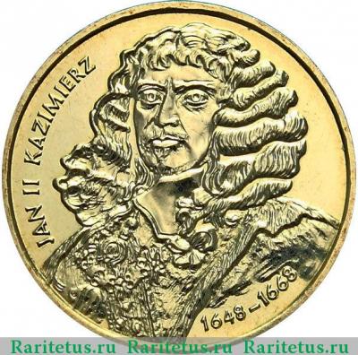 Реверс монеты 2 злотых (zlote) 2000 года  Казимир Польша