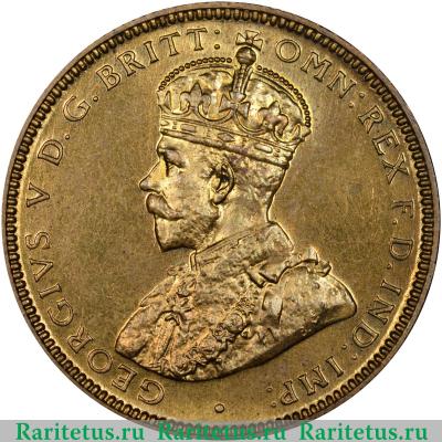 1 шиллинг (shilling) 1927 года   Британская Западная Африка