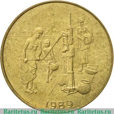 10 франков (francs) 1989 года   Западная Африка (BCEAO)
