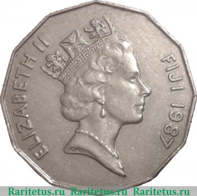 50 центов (cents) 1987 года   Фиджи