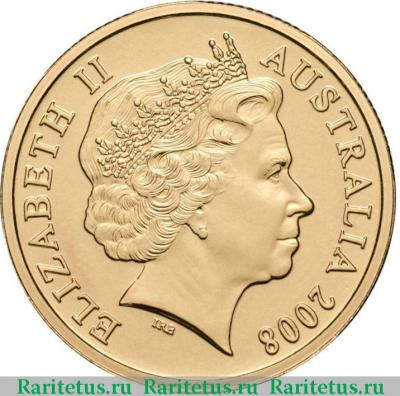1 доллар (dollar) 2008 года  кенгуру Австралия