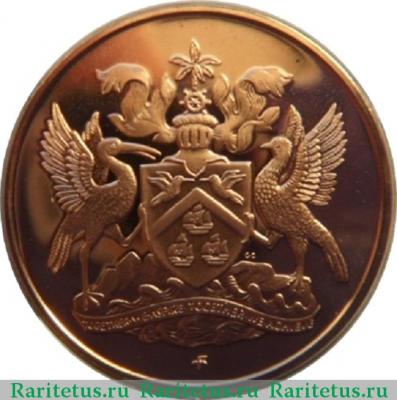 1 цент (cent) 1971 года FM  Тринидад и Тобаго