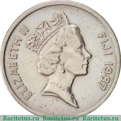 20 центов (cents) 1987 года   Фиджи