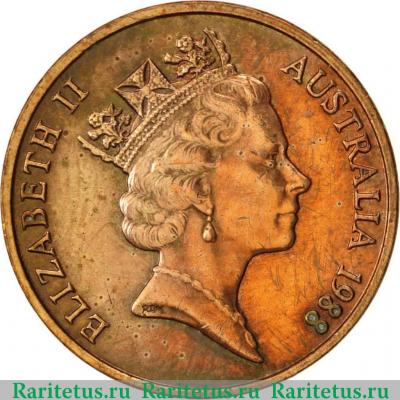 2 цента (cents) 1988 года   Австралия