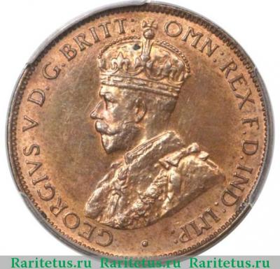 1/2 пенни (penny) 1935 года   Австралия