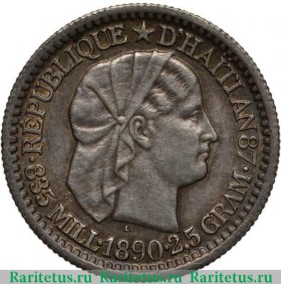 10 сантимов (centimes) 1890 года   Гаити