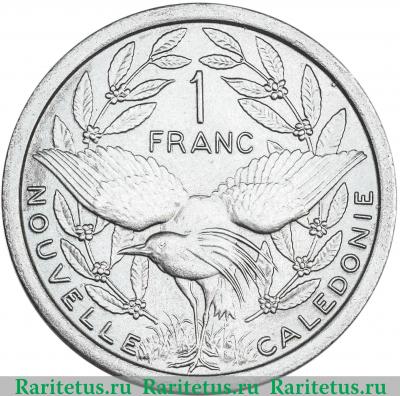 Реверс монеты 1 франк (franc) 1977 года   Новая Каледония