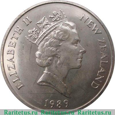 1 доллар (dollar) 1989 года  штангист Новая Зеландия