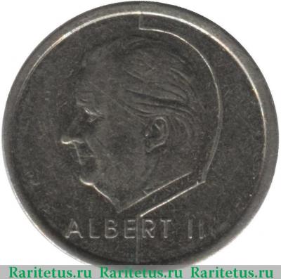 1 франк (franc) 1996 года  BELGIQUE Бельгия
