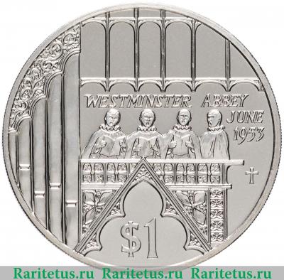 Реверс монеты 1 доллар (dollar) 2002 года   Фиджи