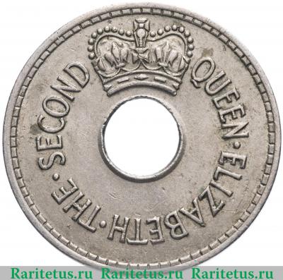 1 пенни (penny) 1963 года   Фиджи