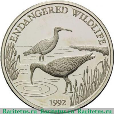 Реверс монеты 10 тала (tala) 1992 года   Самоа proof