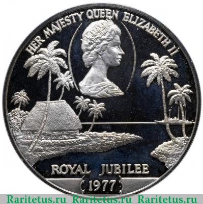 Реверс монеты 1 тала (tala) 1977 года  Елизавета Самоа proof