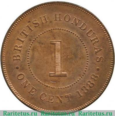 Реверс монеты 1 цент (cent) 1888 года   Британский Гондурас