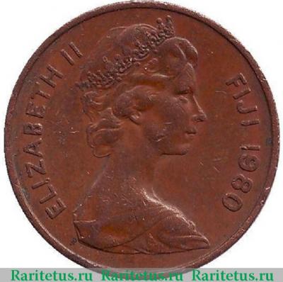 2 цента (cents) 1980 года   Фиджи