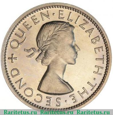 1/2 кроны (crown) 1953 года   Новая Зеландия
