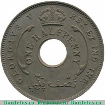 1/2 пенни (penny) 1916 года   Британская Западная Африка