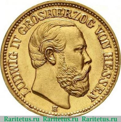 10 марок (mark) 1879 года   Германия (Империя)