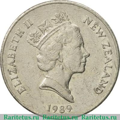 50 центов (cents) 1989 года   Новая Зеландия