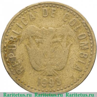 100 песо (pesos) 1993 года   Колумбия