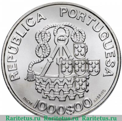 1000 эскудо (escudos) 1998 года  500 лет церкви Португалия