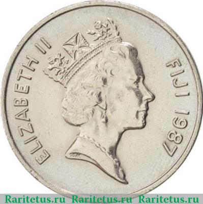 5 центов (cents) 1987 года   Фиджи