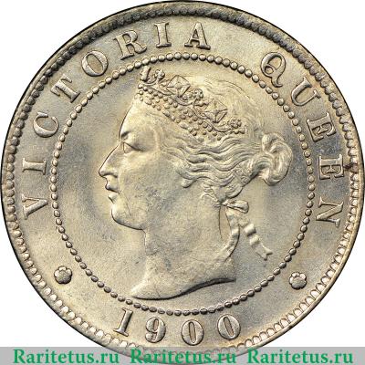 1/2 пенни (half penny) 1900 года   Ямайка