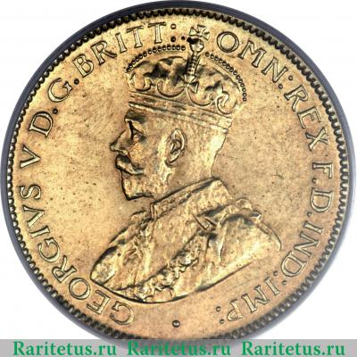 6 пенсов (pence) 1920 года  латунь Британская Западная Африка