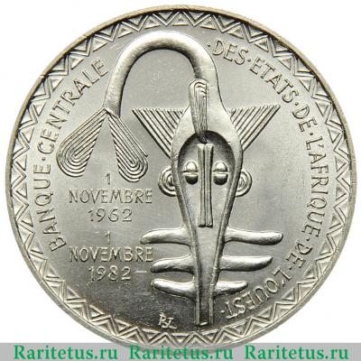 5000 франков (francs) 1982 года   Западная Африка (BCEAO)