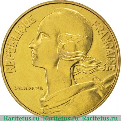 20 сантимов (centimes) 1984 года   Франция
