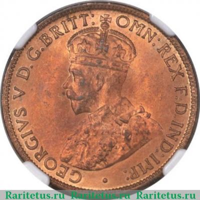 1/2 пенни (penny) 1915 года   Австралия