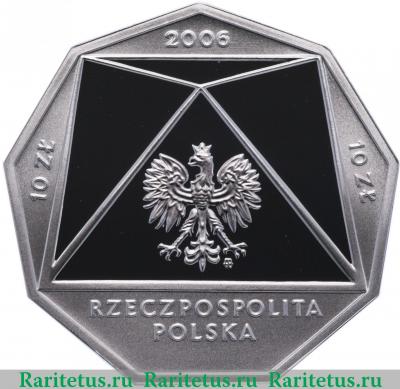 Реверс монеты 10 злотых (zlotych) 2006 года  школа экономики Польша proof
