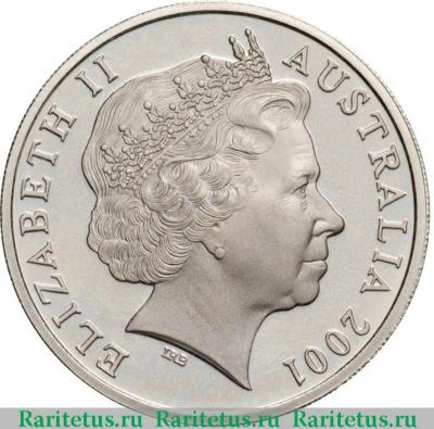 20 центов (cents) 2001 года  Тасмания Австралия