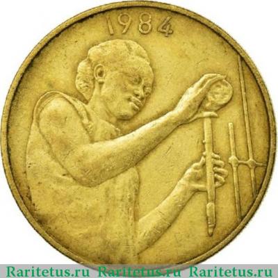 25 франков (francs) 1984 года   Западная Африка (BCEAO)