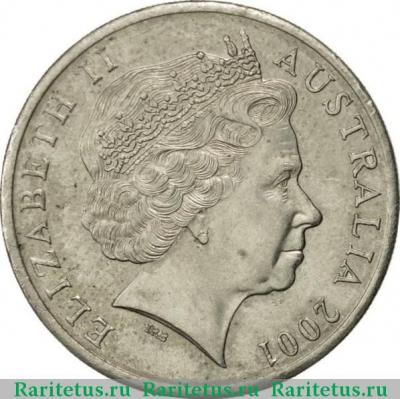 20 центов (cents) 2001 года  южные территории Австралия