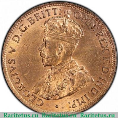 1/2 пенни (penny) 1911 года   Австралия
