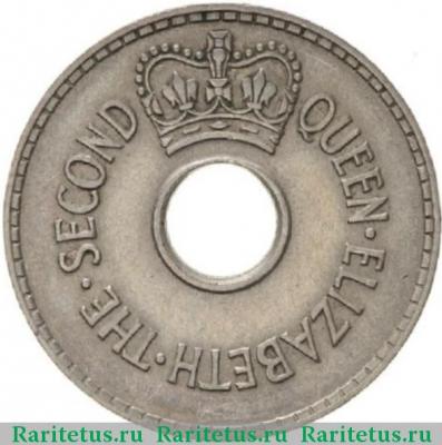 1 пенни (penny) 1955 года   Фиджи