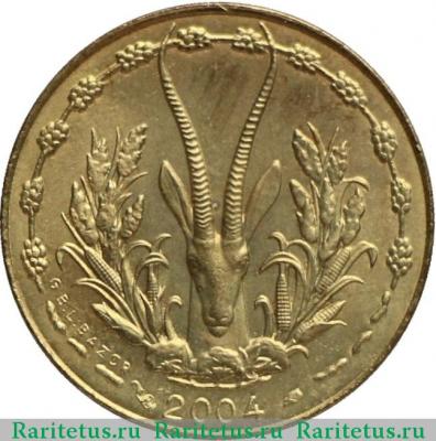 5 франков (francs) 2004 года   Западная Африка (BCEAO)