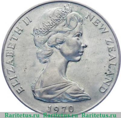 1 доллар (dollar) 1970 года  гора Новая Зеландия
