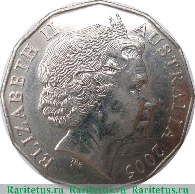 50 центов (cents) 2005 года  60 лет окончания войны Австралия