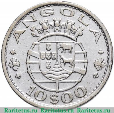 10 эскудо (escudos) 1955 года   Ангола