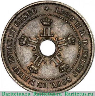1 сантим (centime) 1887 года   Свободное государство Конго