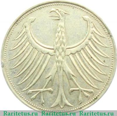 5 марок (deutsche mark) 1959 года D  Германия