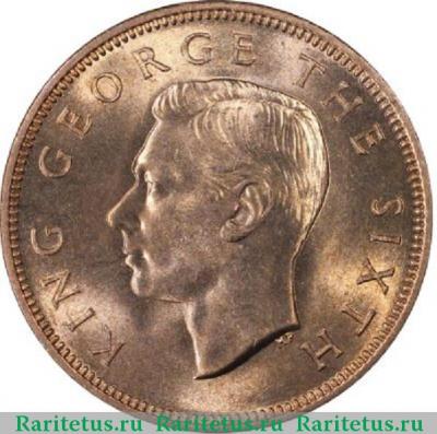 1/2 пенни (penny) 1952 года   Новая Зеландия