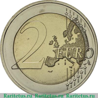 Реверс монеты 2 евро (euro) 2018 года D Берлин Германия