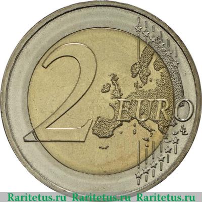 Реверс монеты 2 евро (euro) 2018 года J Берлин Германия