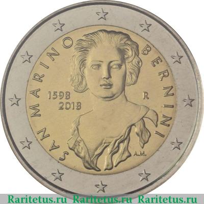 2 евро (euro) 2018 года  Бернини Сан-Марино