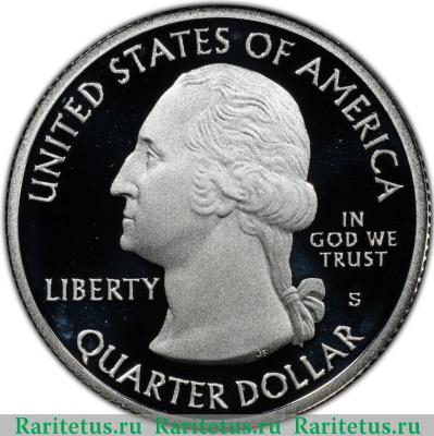 25 центов (квотер, 1/4 доллара, quarter dollar) 2017 года S дом Дугласа США proof