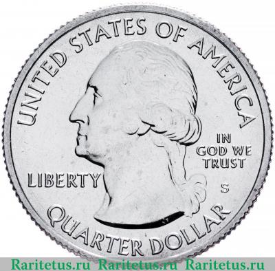 25 центов (квотер, 1/4 доллара, quarter dollar) 2017 года S Озарк США proof